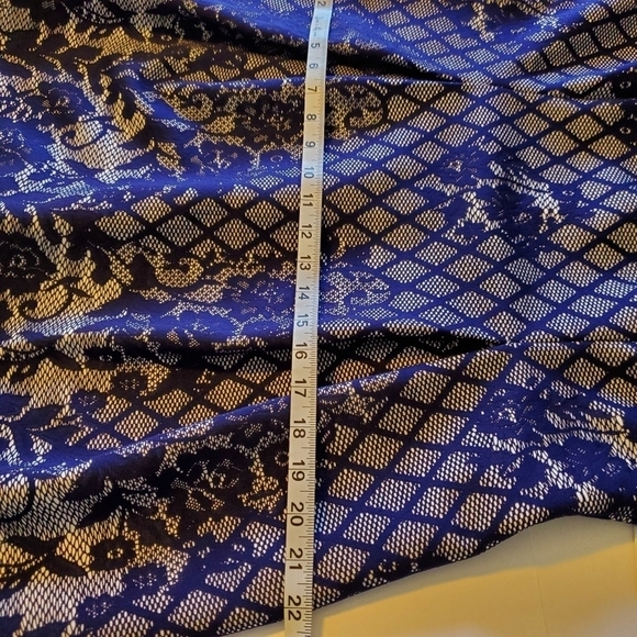 NWOT J Howard Sleevless White Dress with Blue Lace Overlay Sz16 - Picture 13 of 17